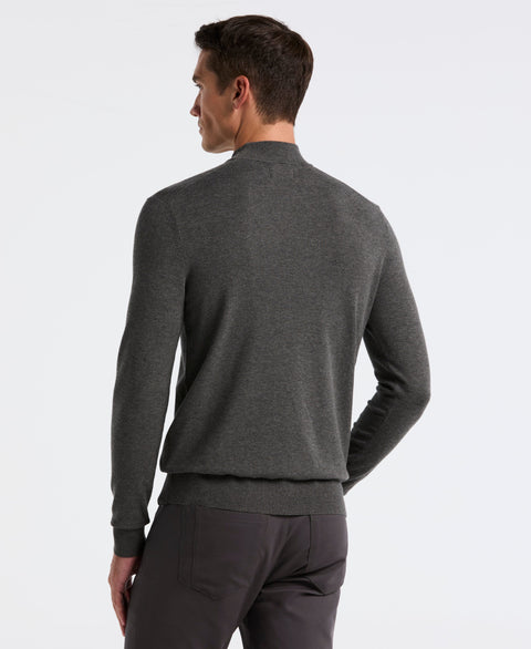 Tech Mock Neck Pullover Sweater (Lava Smoke Htr) 
