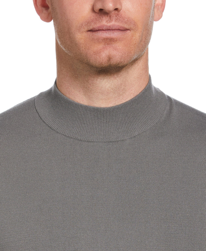Tech Mock Neck Pullover Sweater (Steel Gray) 