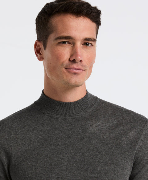 Tech Mock Neck Pullover Sweater (Lava Smoke Htr) 