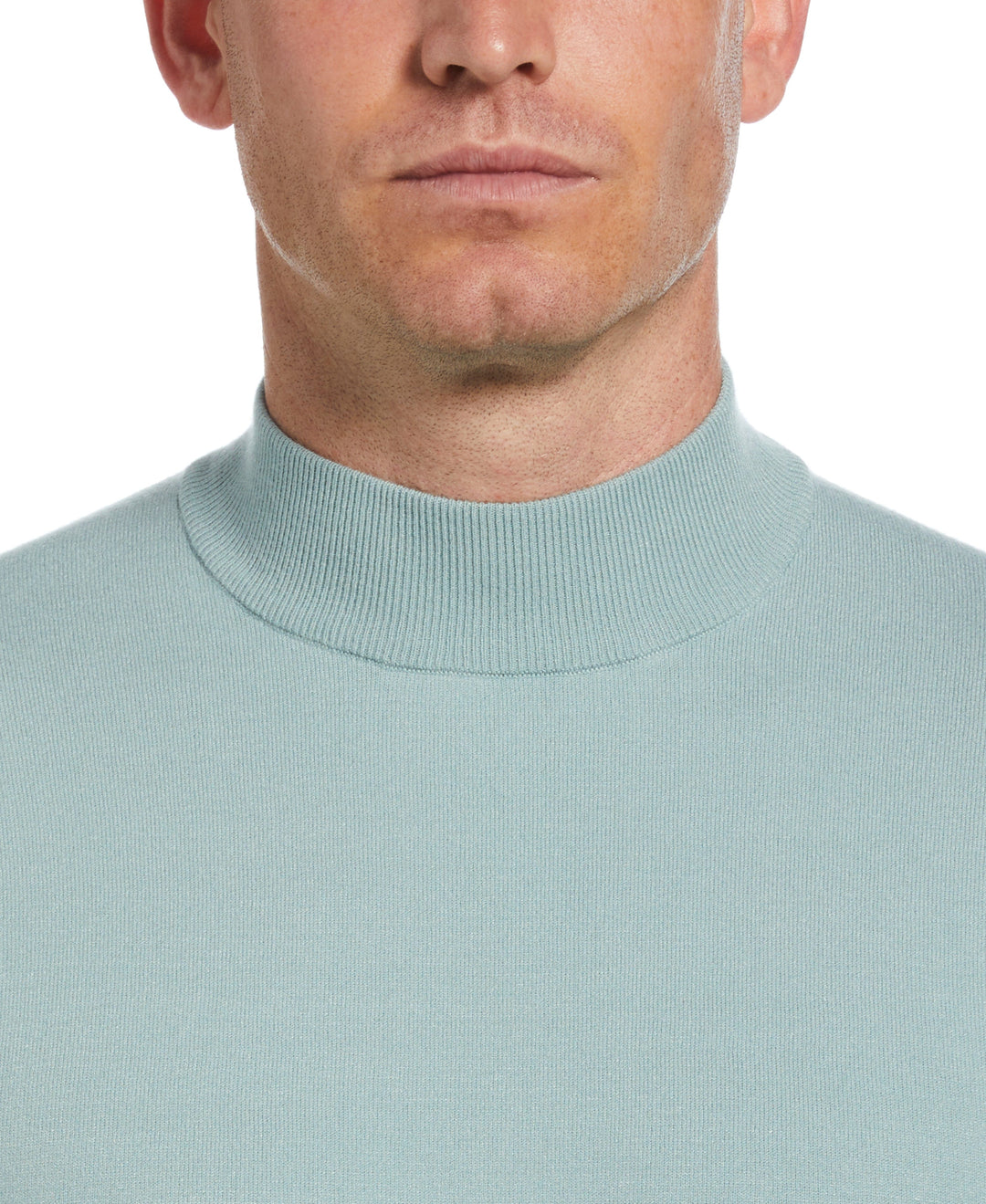 Tech Mock Neck Pullover Sweater (Gray Mist) 