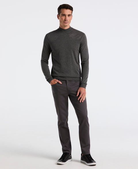 Tech Mock Neck Pullover Sweater (Lava Smoke Htr) 