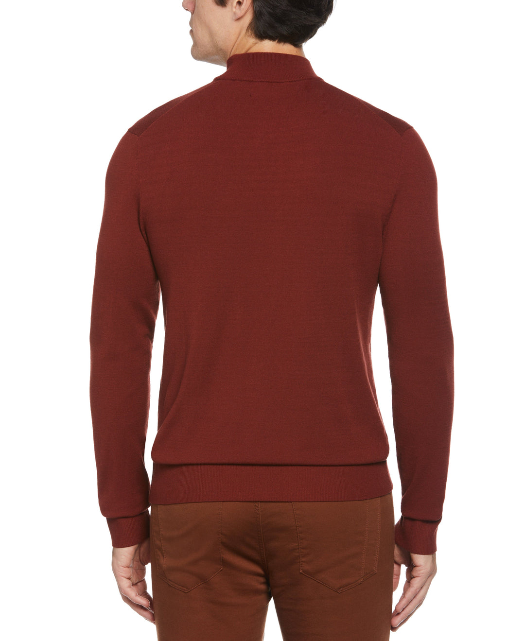 Tech Mock Neck Pullover Sweater (Fired Brick) 