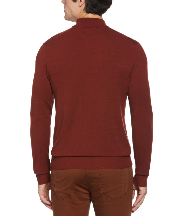 Tech Mock Neck Pullover Sweater (Fired Brick) 