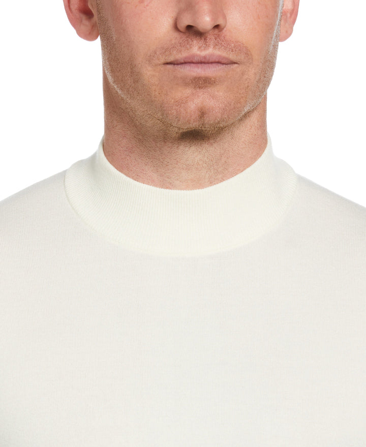 Tech Mock Neck Pullover Sweater (Egret) 