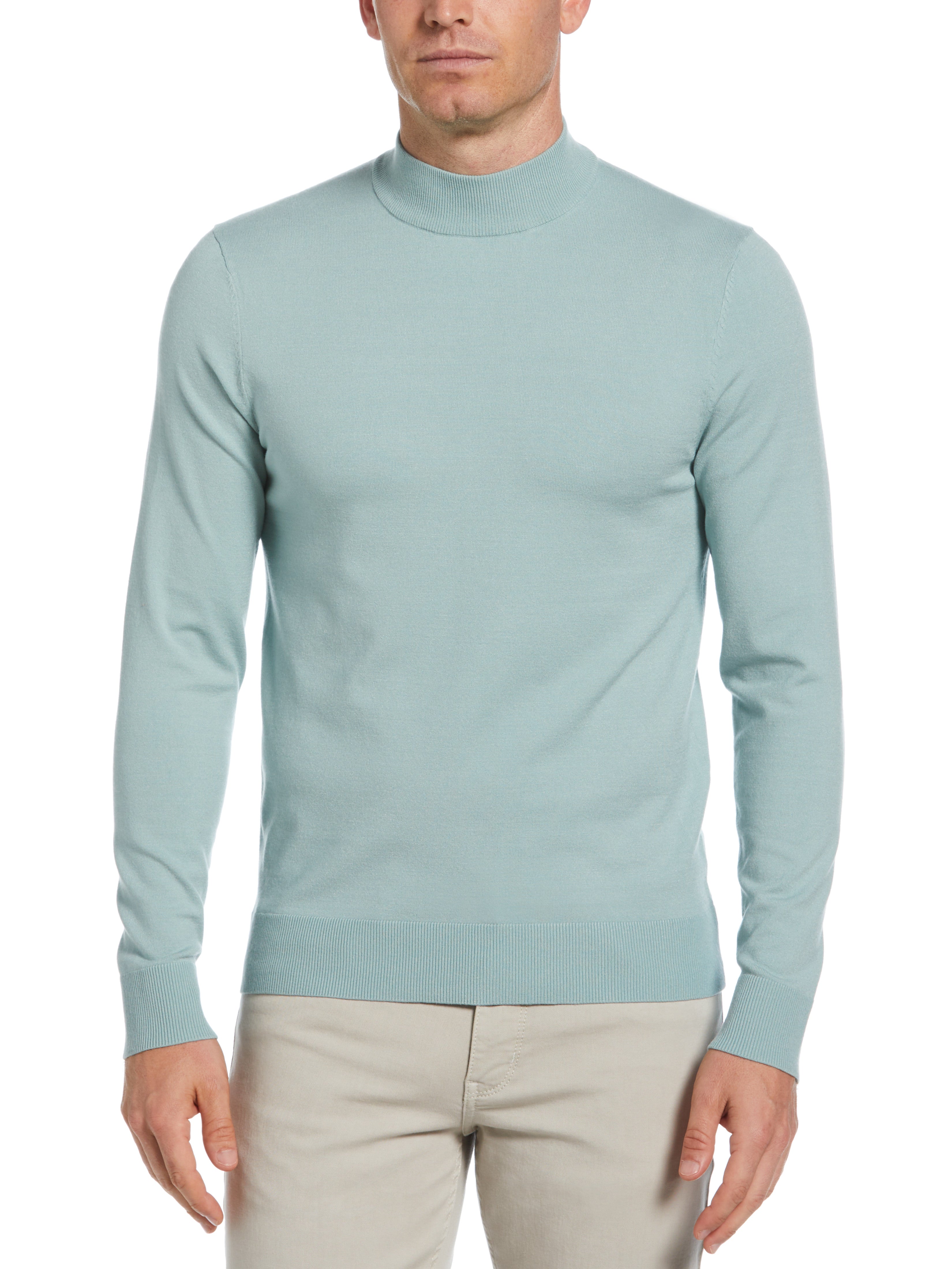 Tech Knit Mock Neck Sweater – Perry Ellis