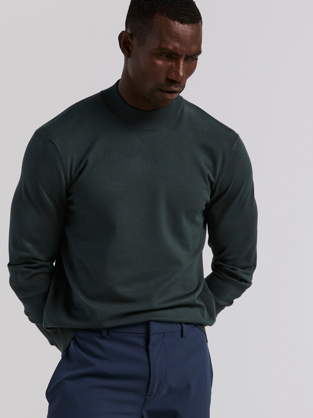 Tech Mock Neck Pullover Sweater (Magical Forest)