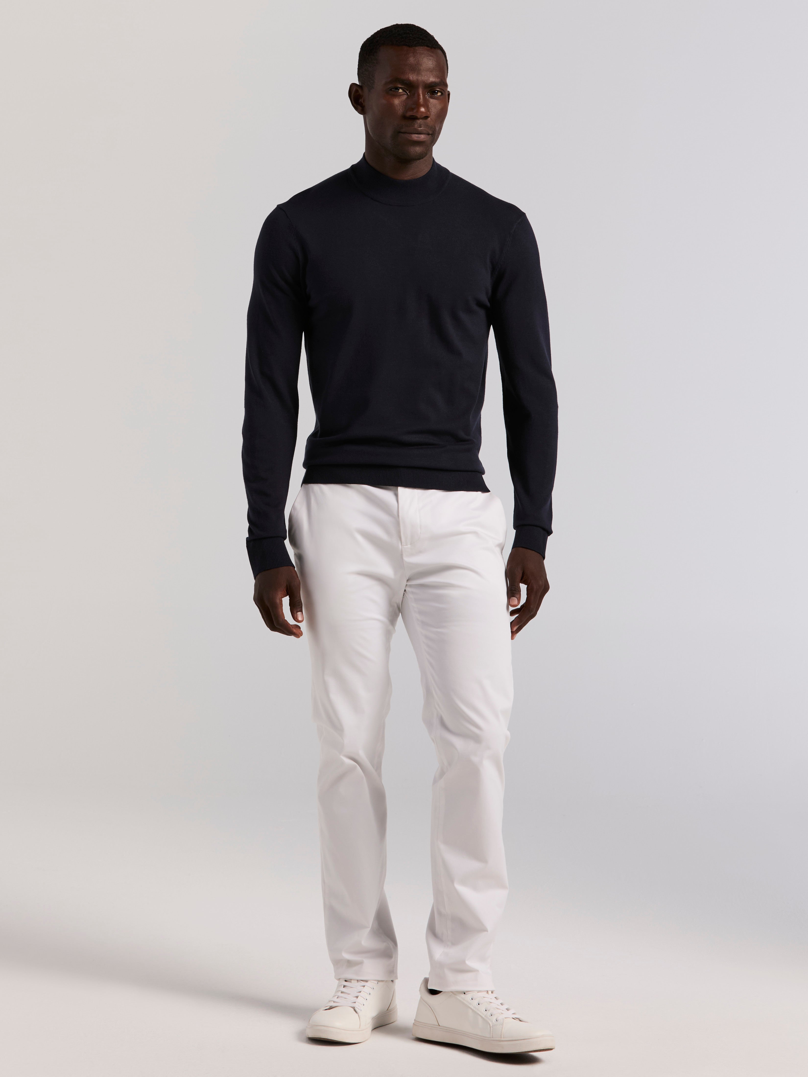 Tech Knit Mock Neck Sweater – Perry Ellis