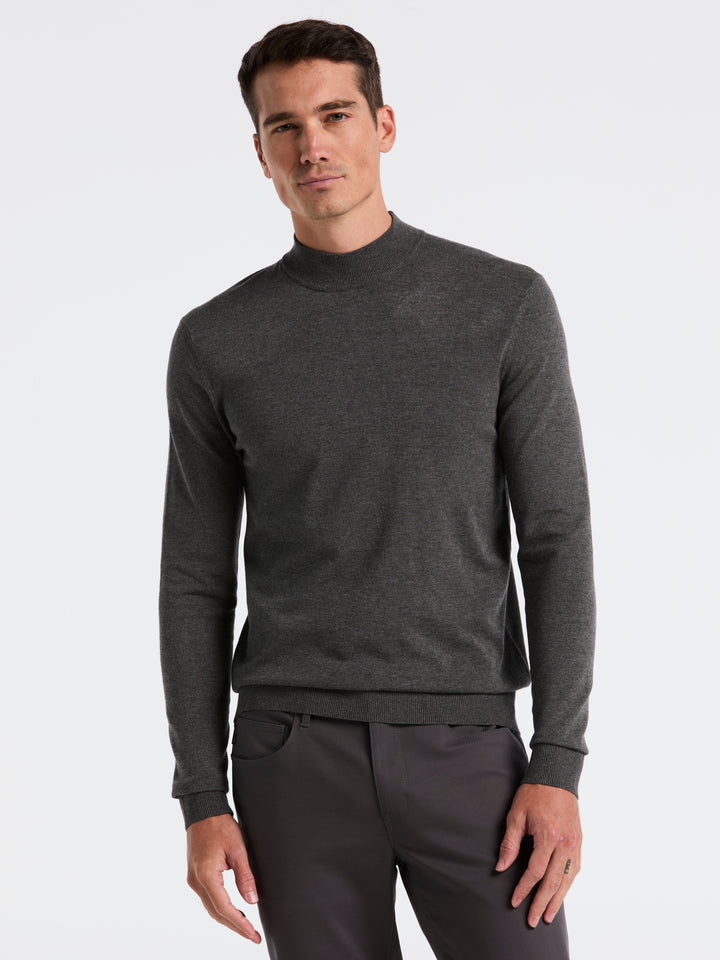 Tech Mock Neck Pullover Sweater (Lava Smoke Htr) 