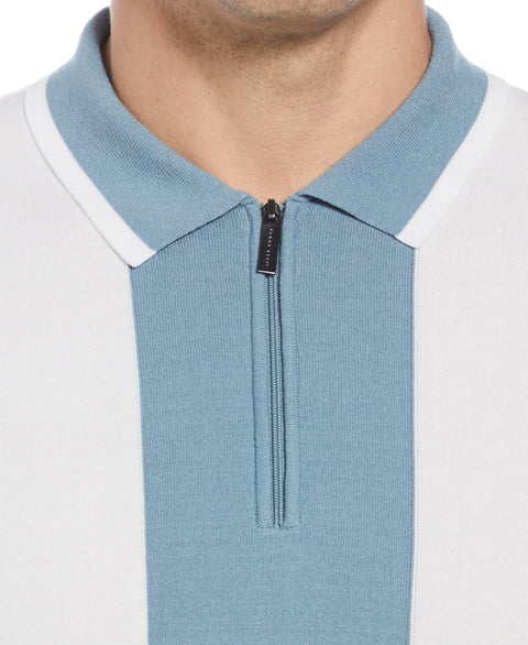 Rib Collar Stripe Polo Shirt (Citadel) 