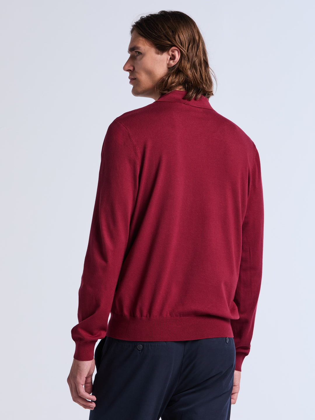 Open Polo Sweater (Cabernet) 