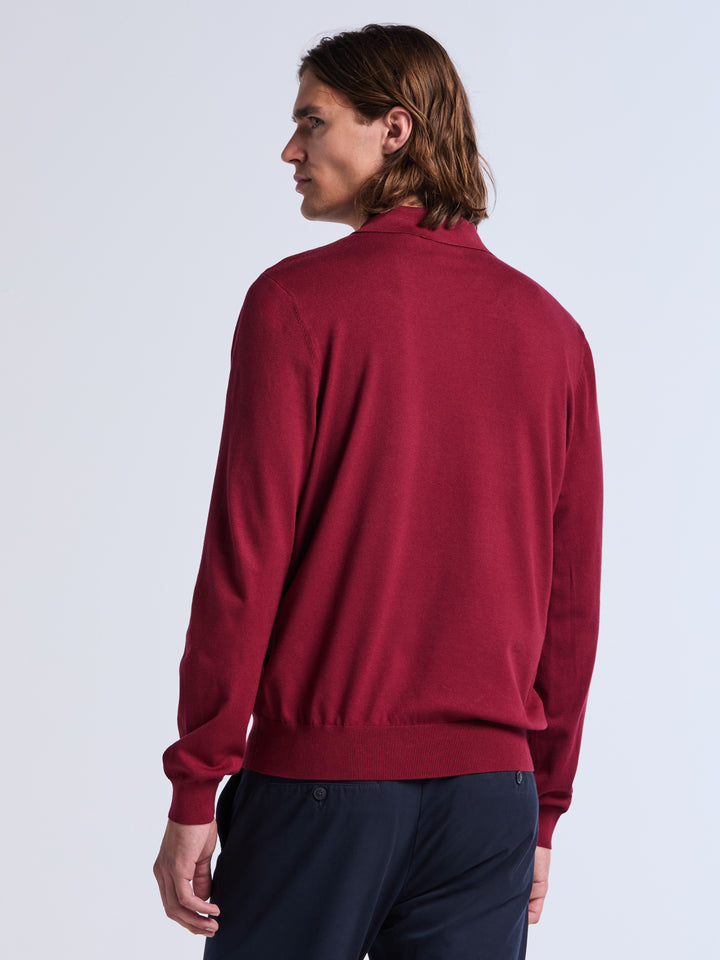 Open Polo Sweater (Cabernet) 
