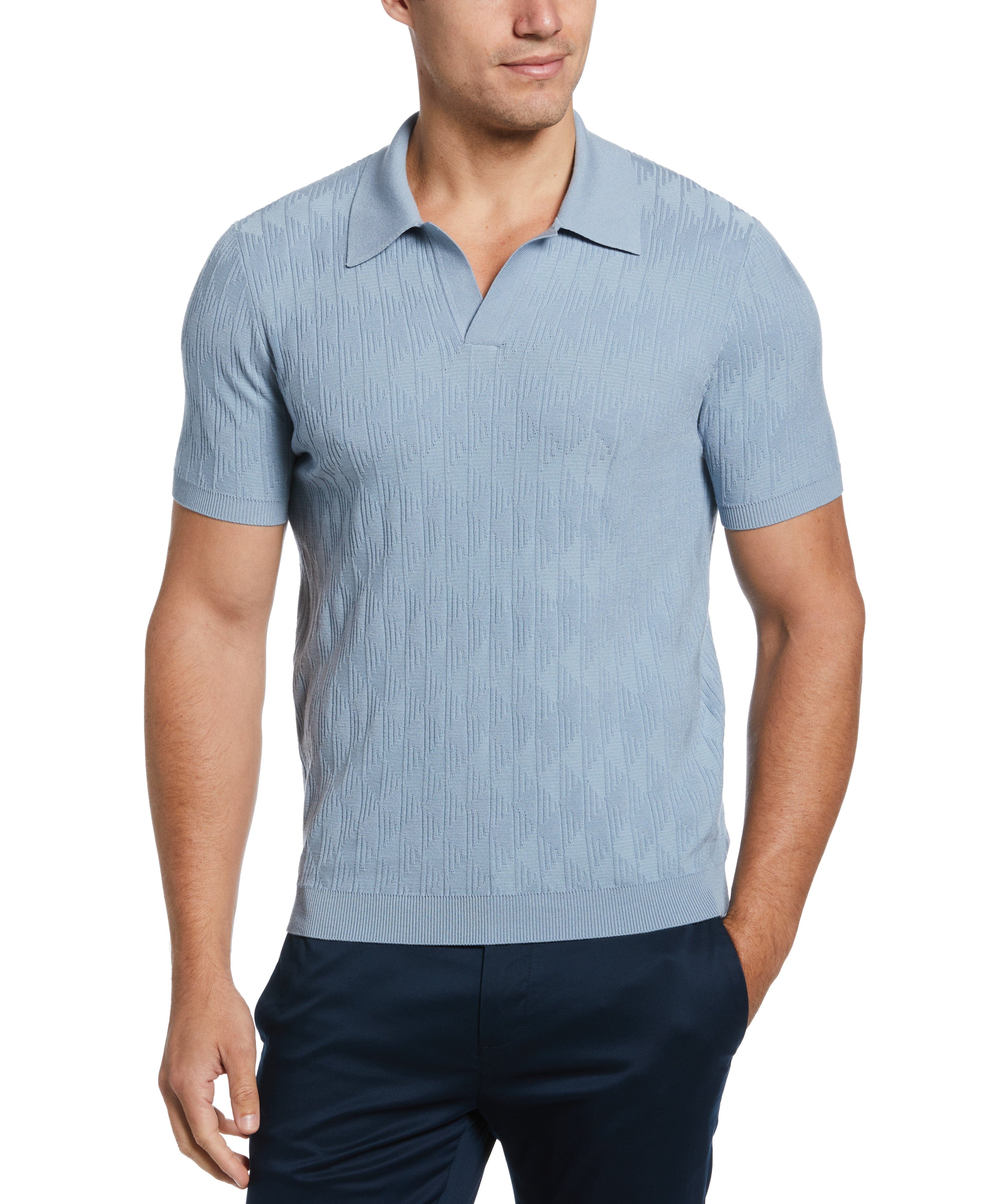 トップス Jcaeser Studios open collar knit polo Open Collar Sweater Polo - Blue | Levi's® US