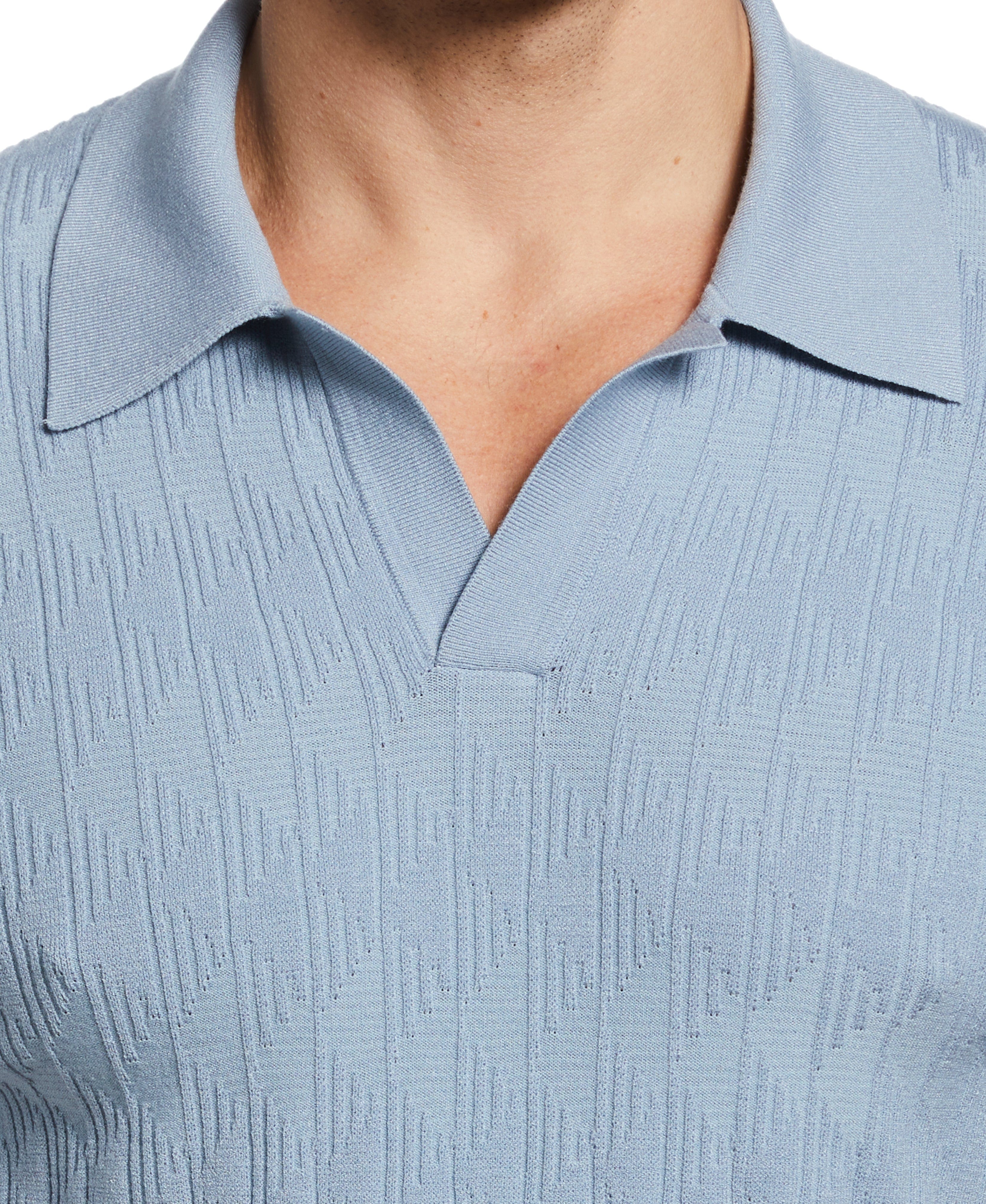 Tech Knit Open Collar Polo – Perry Ellis