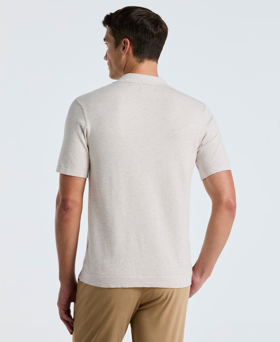 Open Polo Sweater (Island Fossil Htr) 