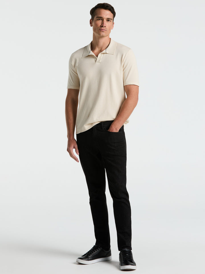 Tech Knit Open Collar Sweater Polo