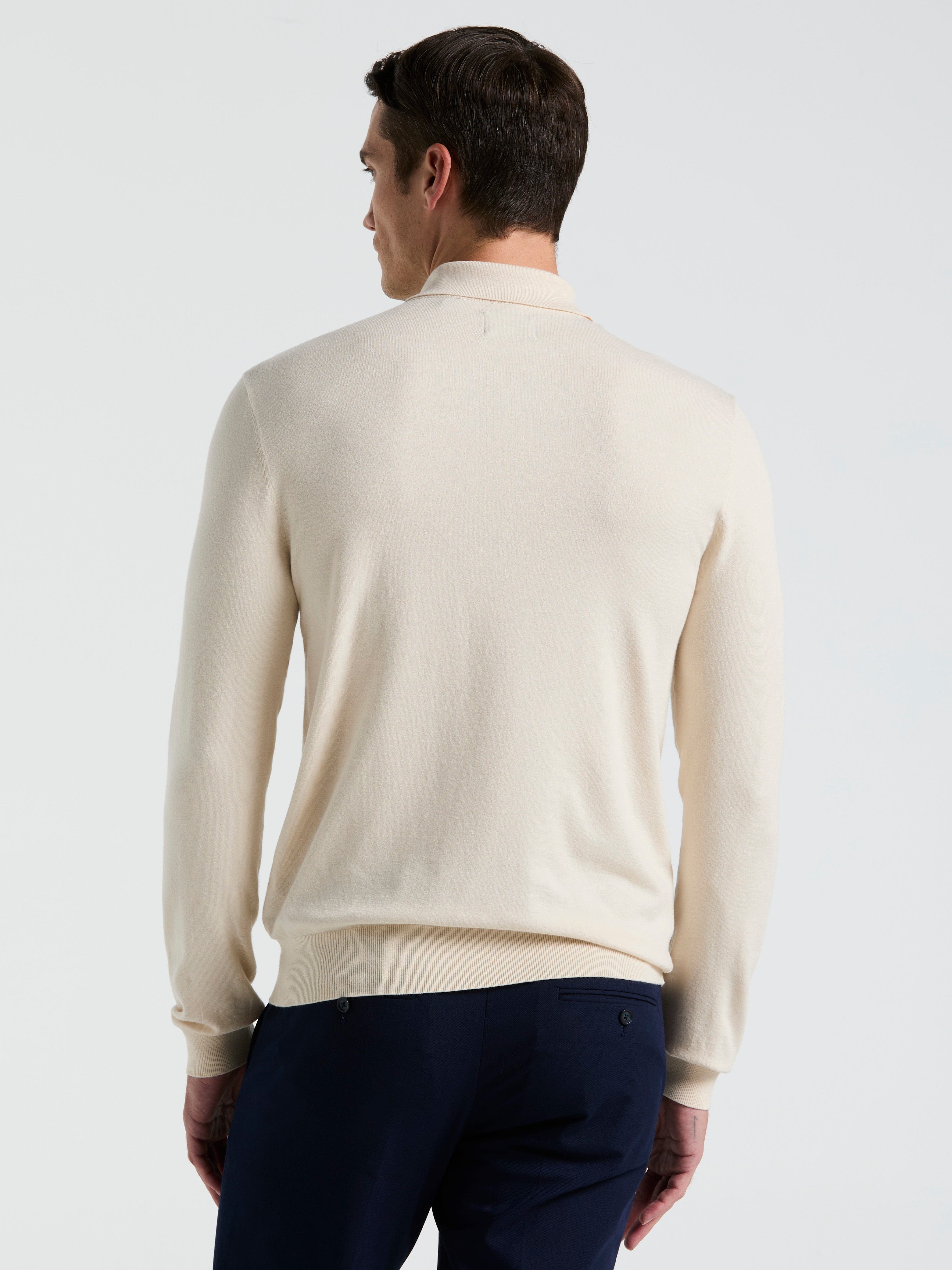 Tech Knit Open Collar Sweater Polo Long Sleeve – Perry Ellis