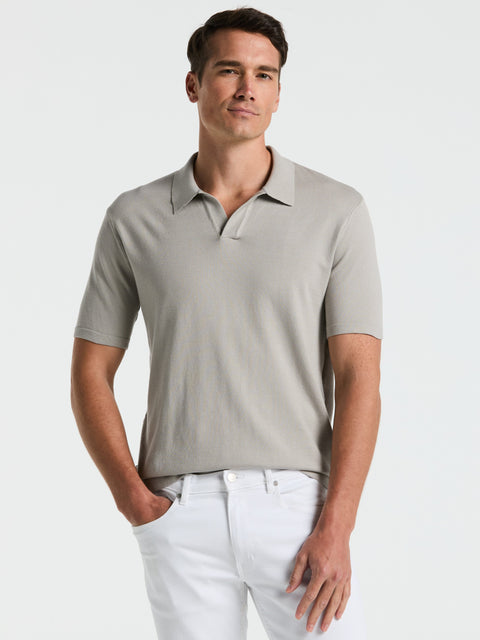 Open Polo Sweater (Drizzle) 