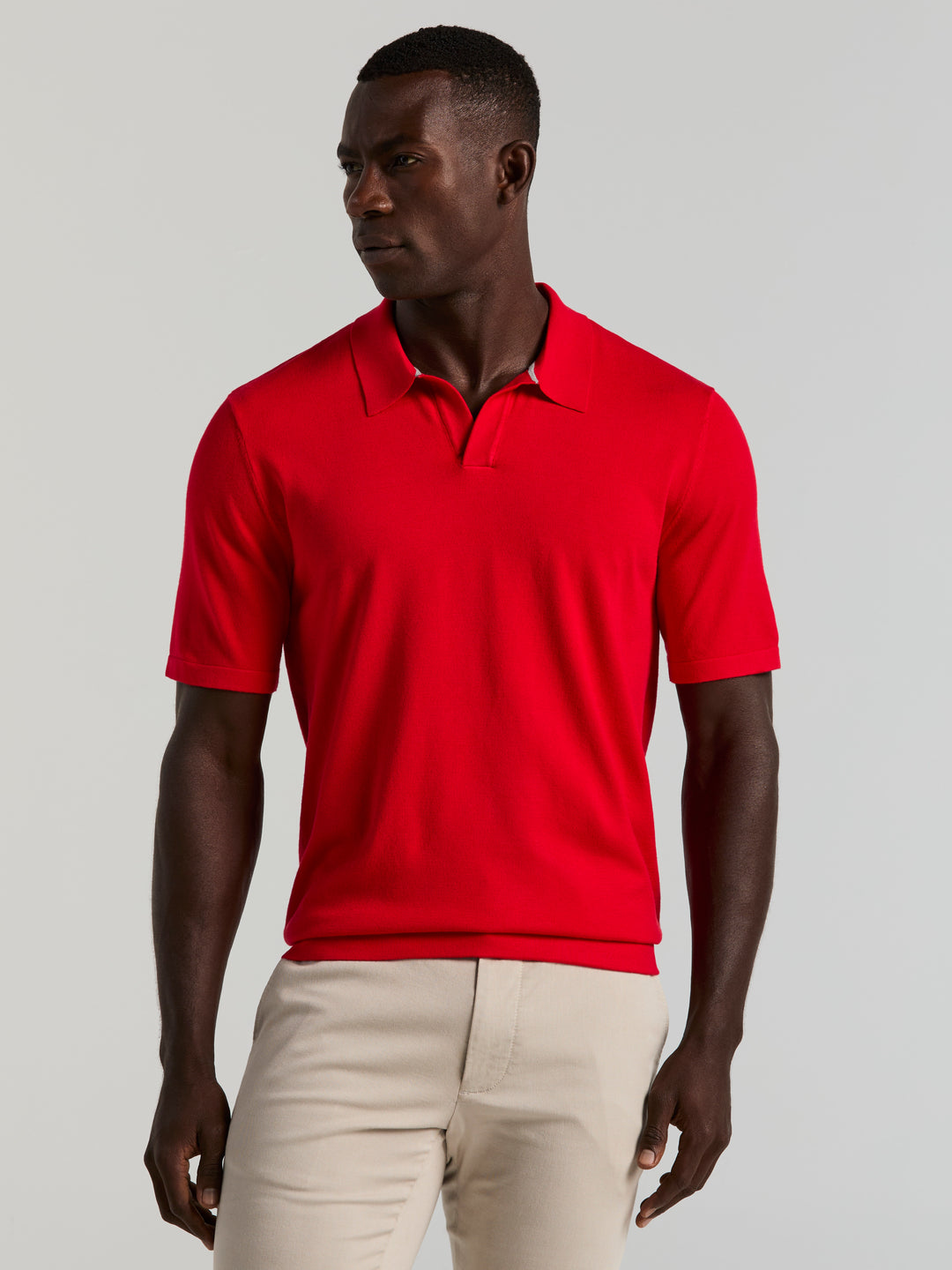 Open Polo Sweater (Racing Red) 