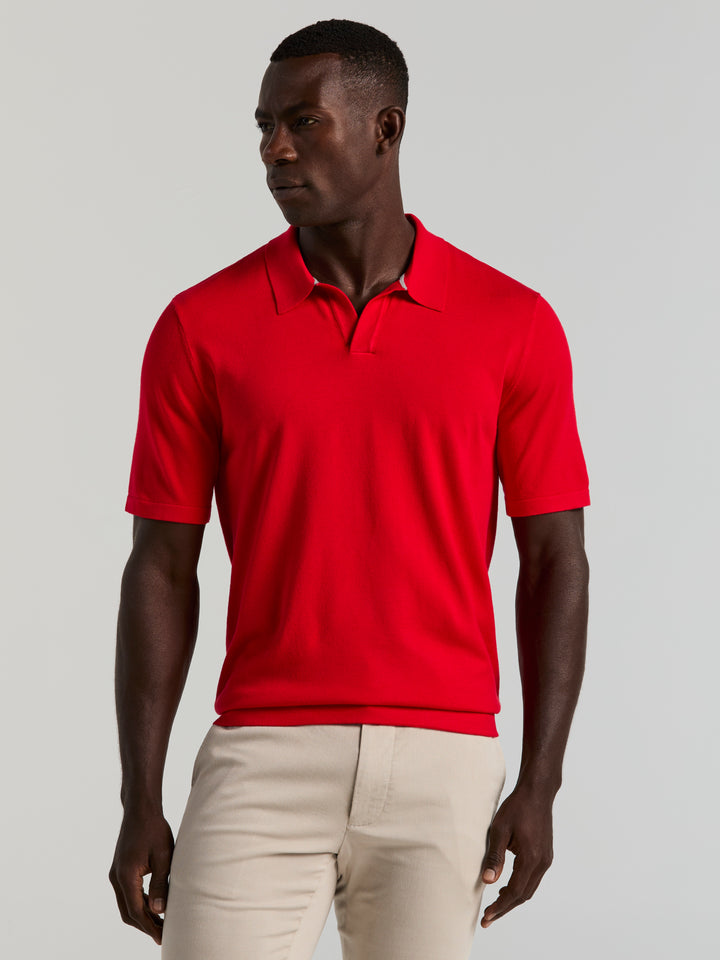 Open Polo Sweater (Racing Red) 