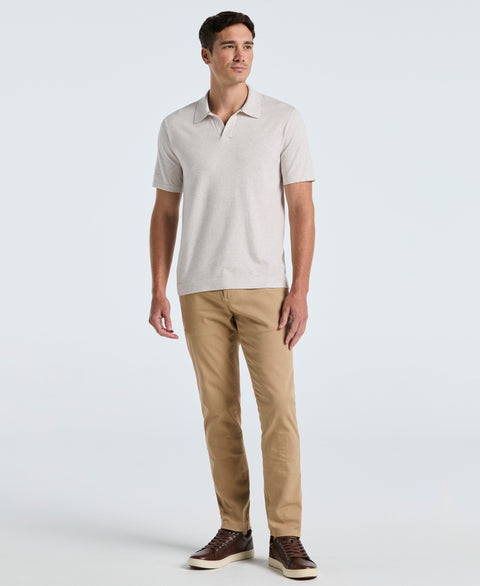 Open Polo Sweater (Island Fossil Htr) 