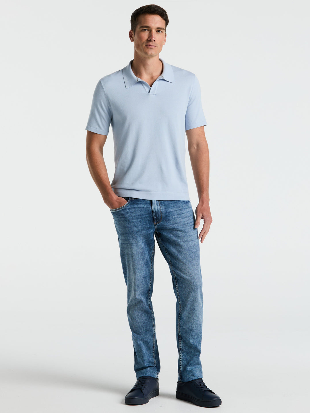 Open Polo Sweater (Kentucky Blue) 