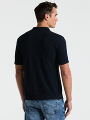 Open Polo Sweater (Dark Sapphire) 