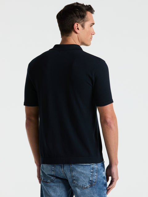 Open Polo Sweater (Dark Sapphire) 