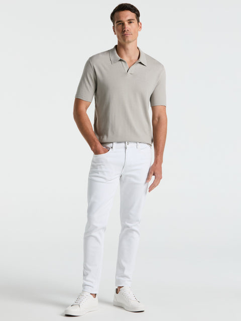 Open Polo Sweater (Drizzle) 