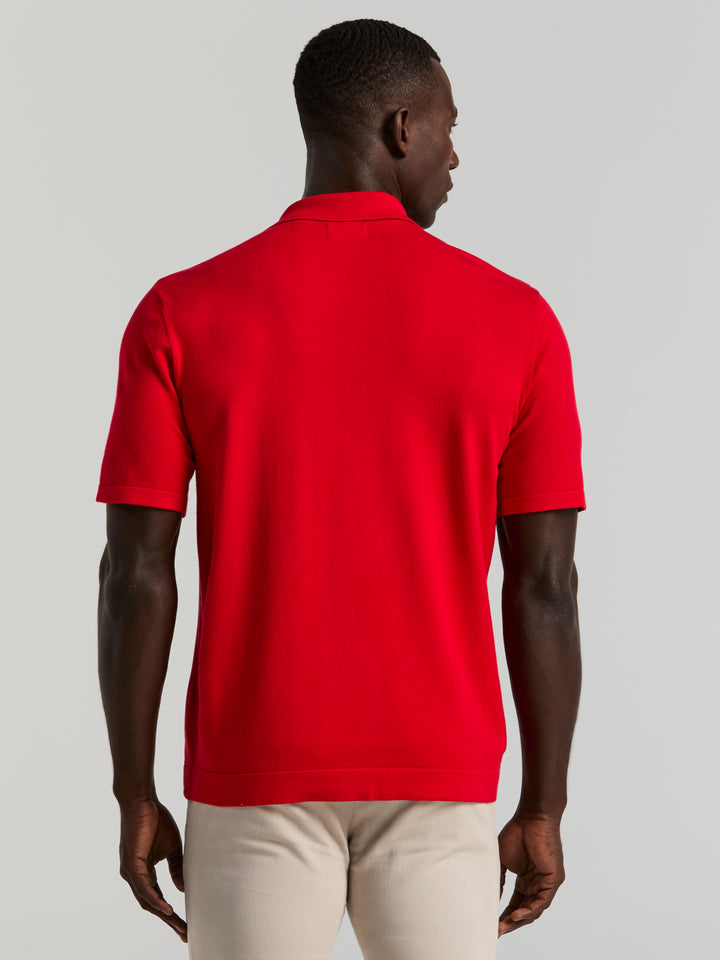 Open Polo Sweater (Racing Red) 