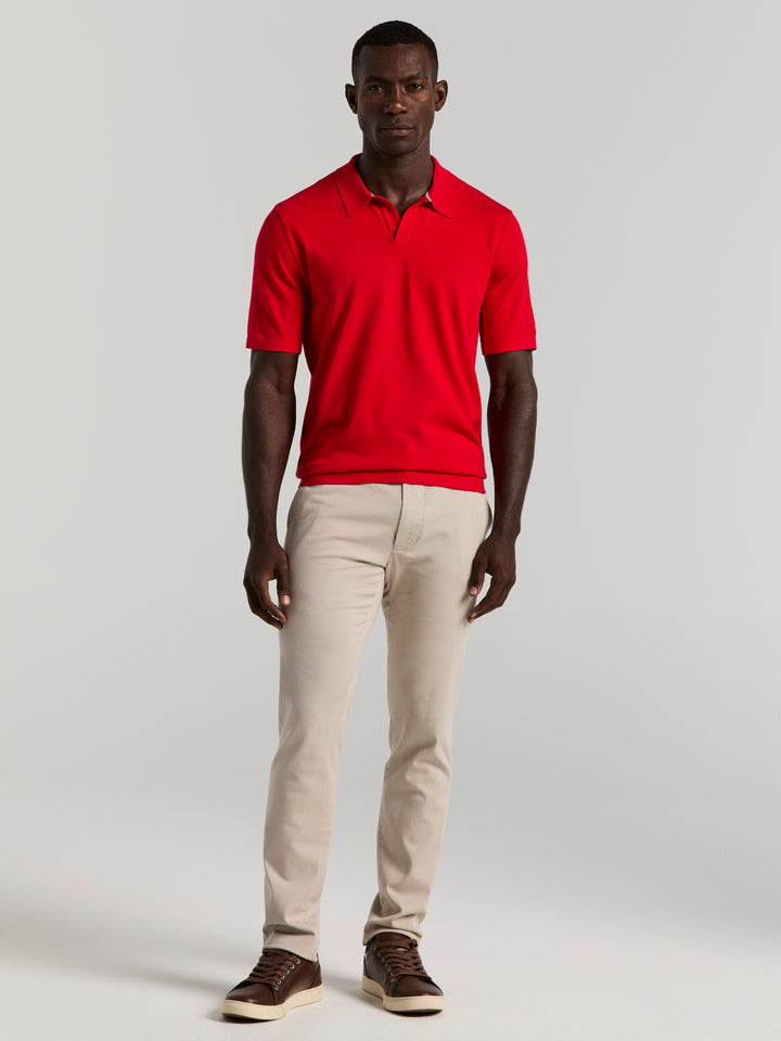 Open Polo Sweater (Racing Red) 