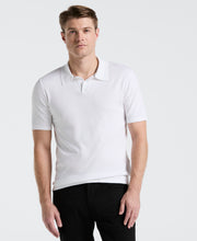Open Polo Sweater (Bright White) 