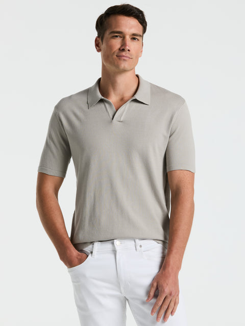 Open Polo Sweater (Drizzle) 