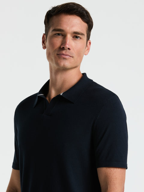 Open Polo Sweater (Dark Sapphire) 