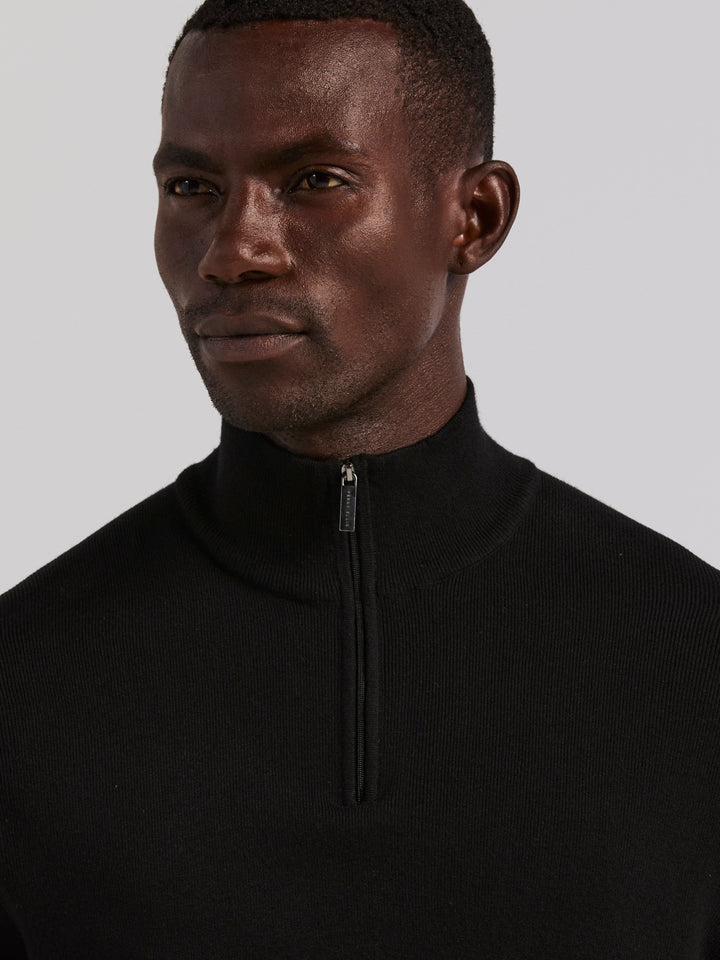 Tech Quarter Zip Sweater (Black) 