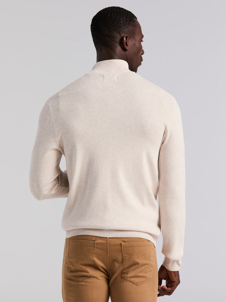 Tech Quarter Zip Sweater (Island Fossil Htr) 