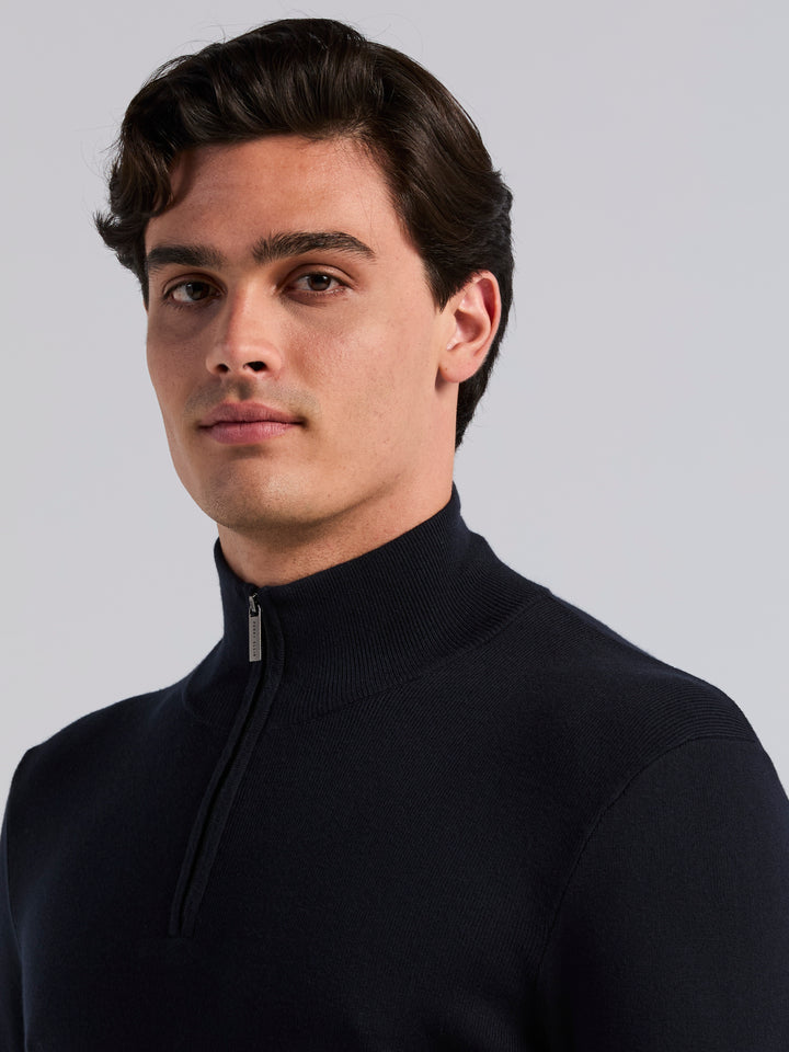 Tech Quarter Zip Sweater (Dark Sapphire) 
