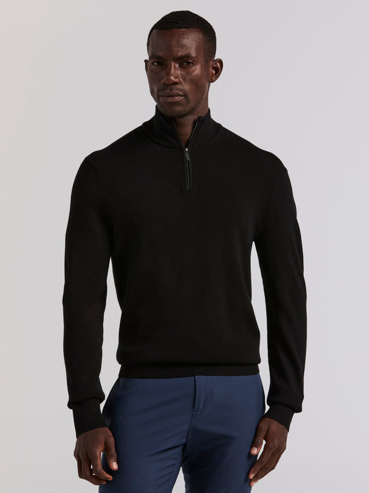 Tech Quarter Zip Sweater (Black) 