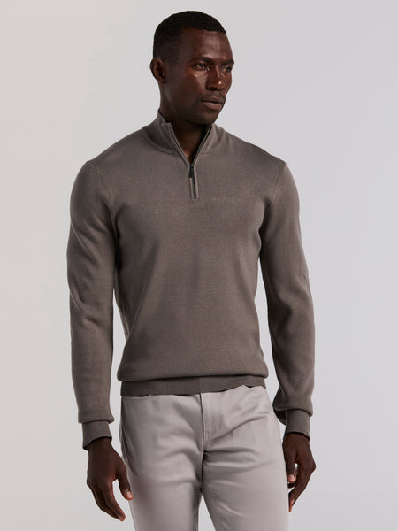Tech Knit Quarter Zip Sweater – Perry Ellis