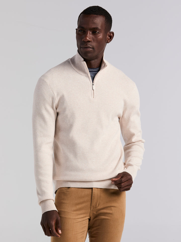 Tech Quarter Zip Sweater (Island Fossil Htr) 