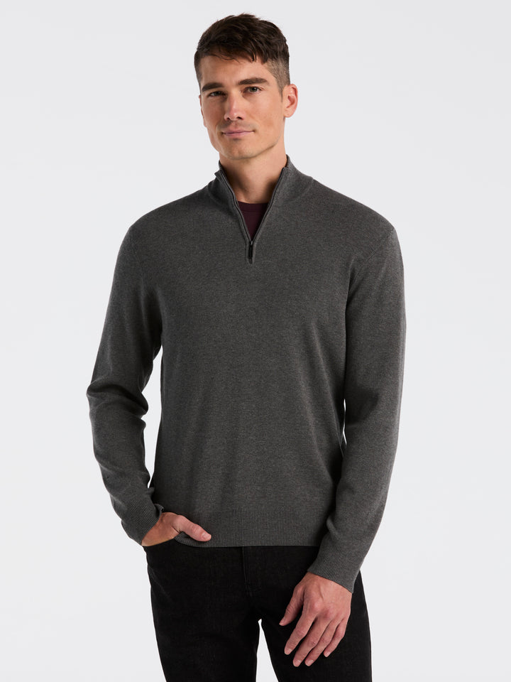 Tech Quarter Zip Sweater (Lava Smoke Htr) 