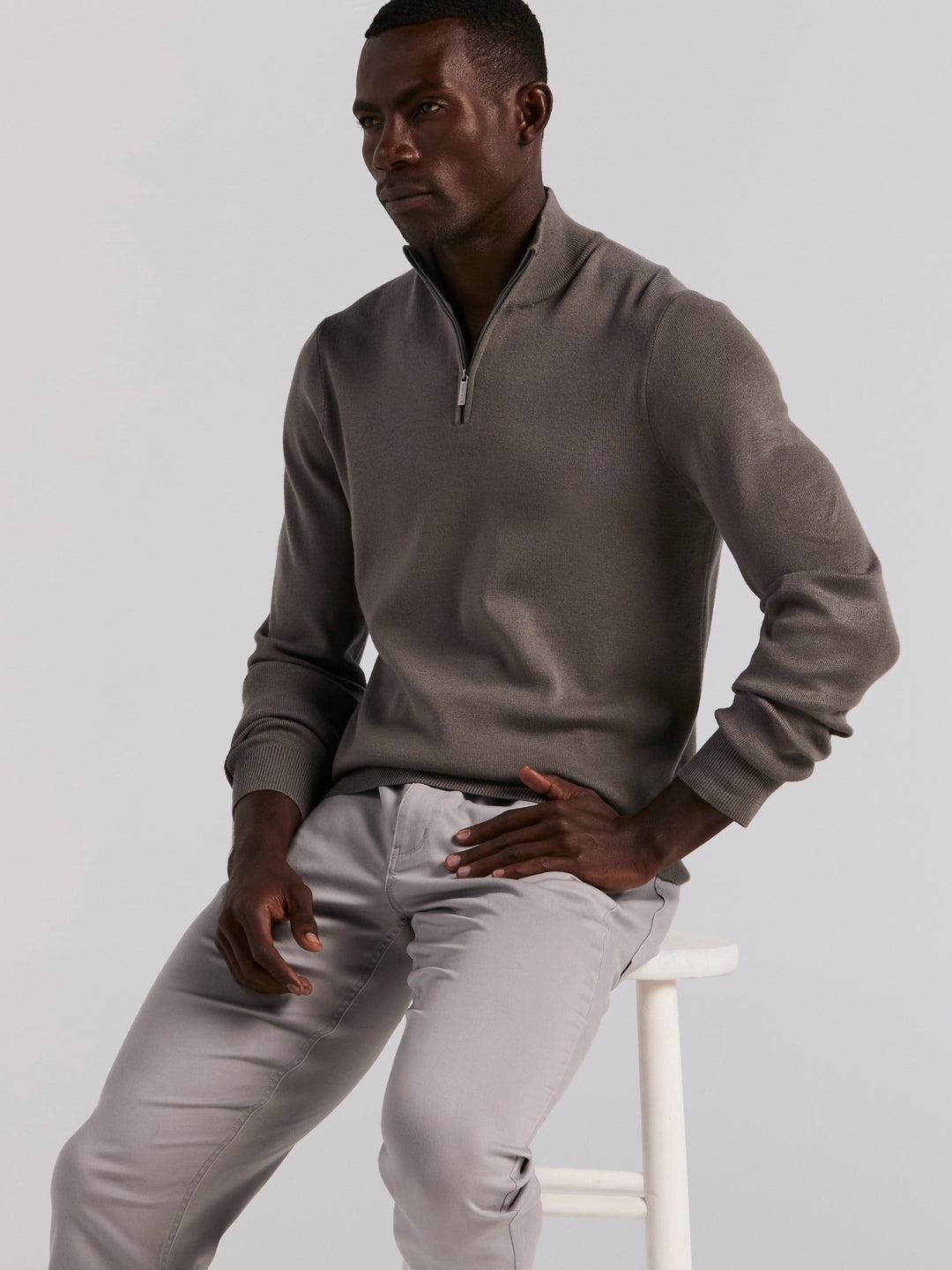 Tech Quarter Zip Sweater (Granite Gray) 