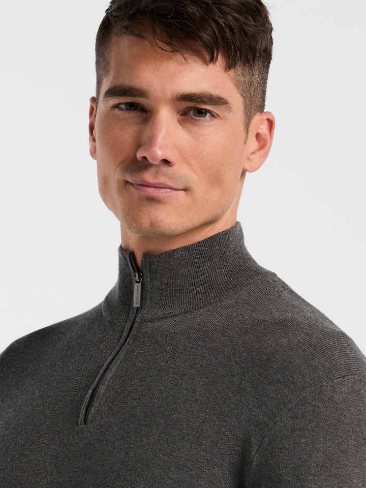 Tech Quarter Zip Sweater (Lava Smoke Htr) 