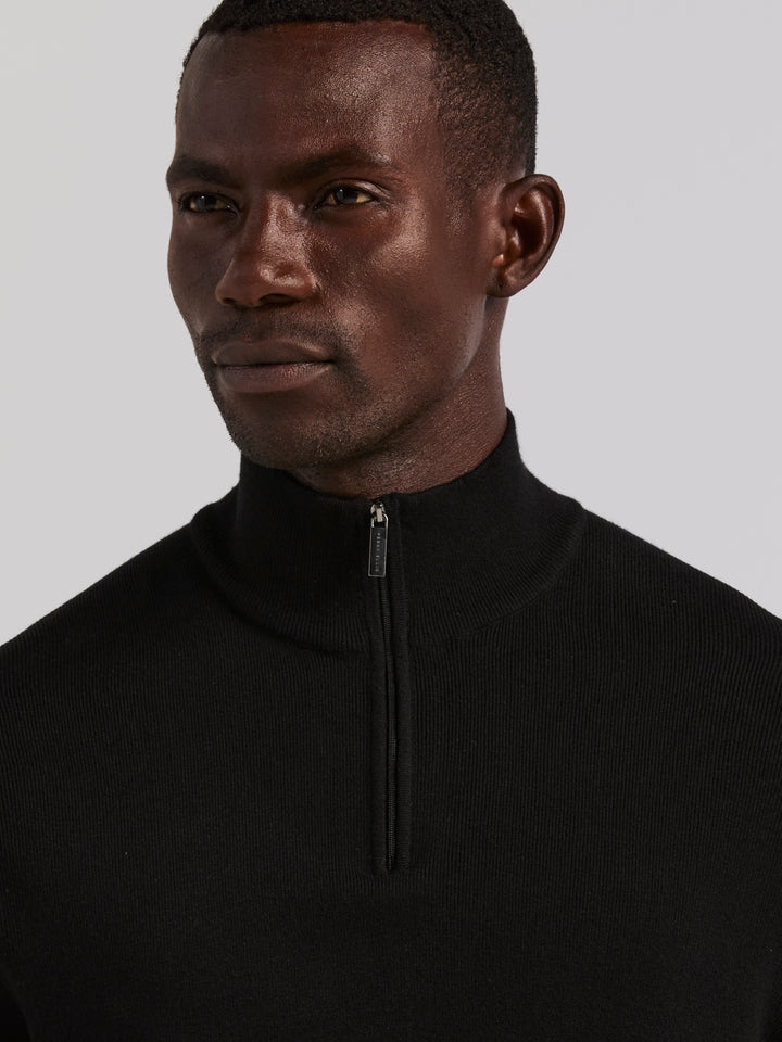 Tech Quarter Zip Sweater (Black) 