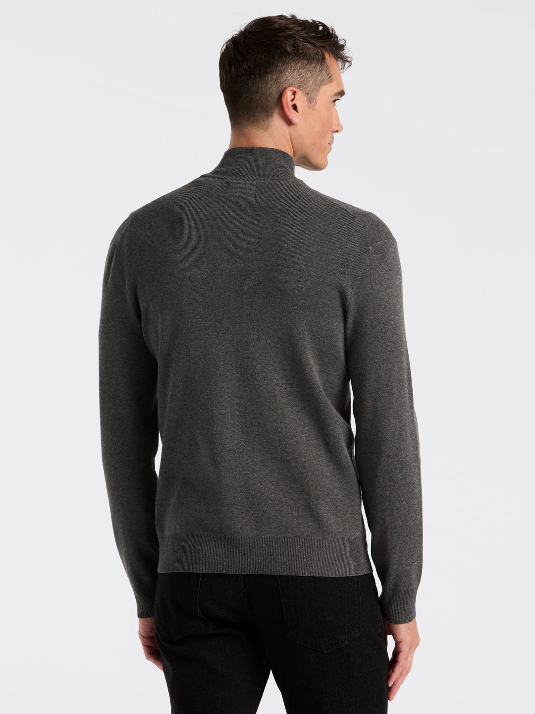 Tech Quarter Zip Sweater (Lava Smoke Htr) 
