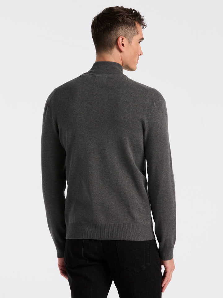 Tech Quarter Zip Sweater (Lava Smoke Htr) 