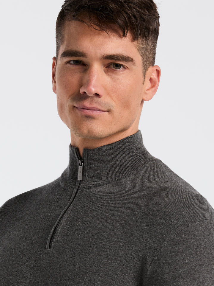 Tech Quarter Zip Sweater (Lava Smoke Htr) 