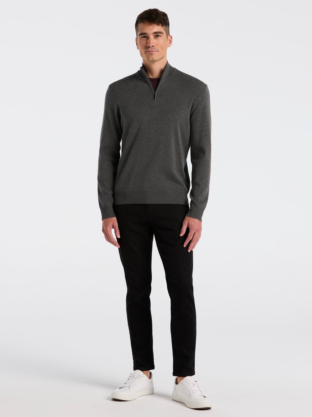 Tech Quarter Zip Sweater (Lava Smoke Htr) 