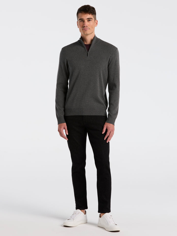 Tech Quarter Zip Sweater (Lava Smoke Htr) 