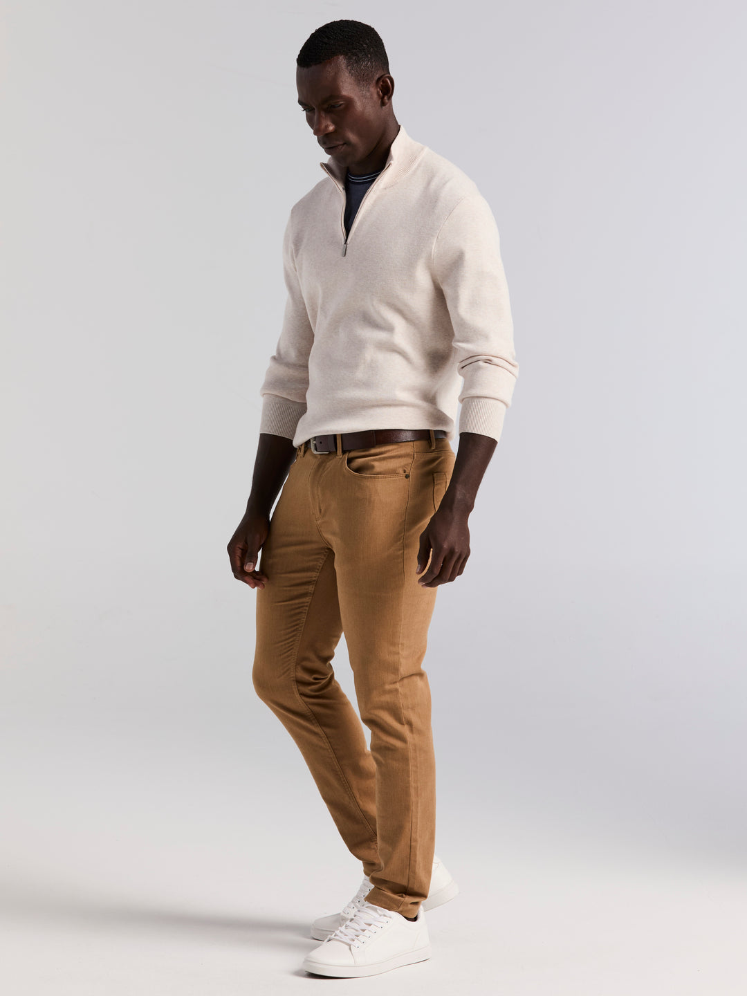 Tech Quarter Zip Sweater (Island Fossil Htr) 