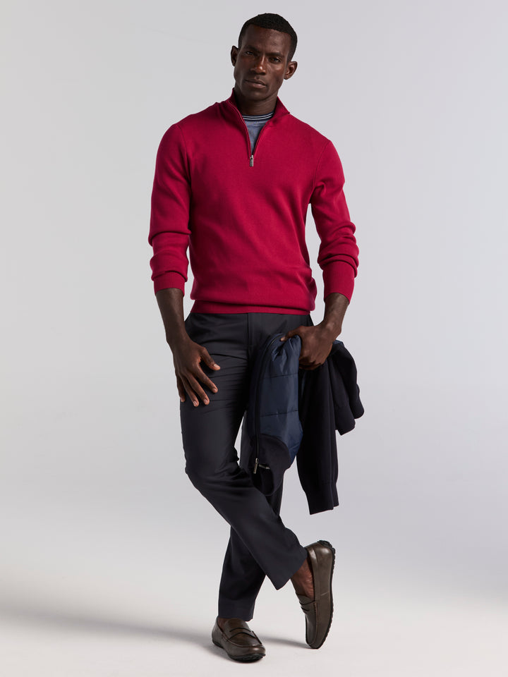 Tech Quarter Zip Sweater (Rumba Red) 